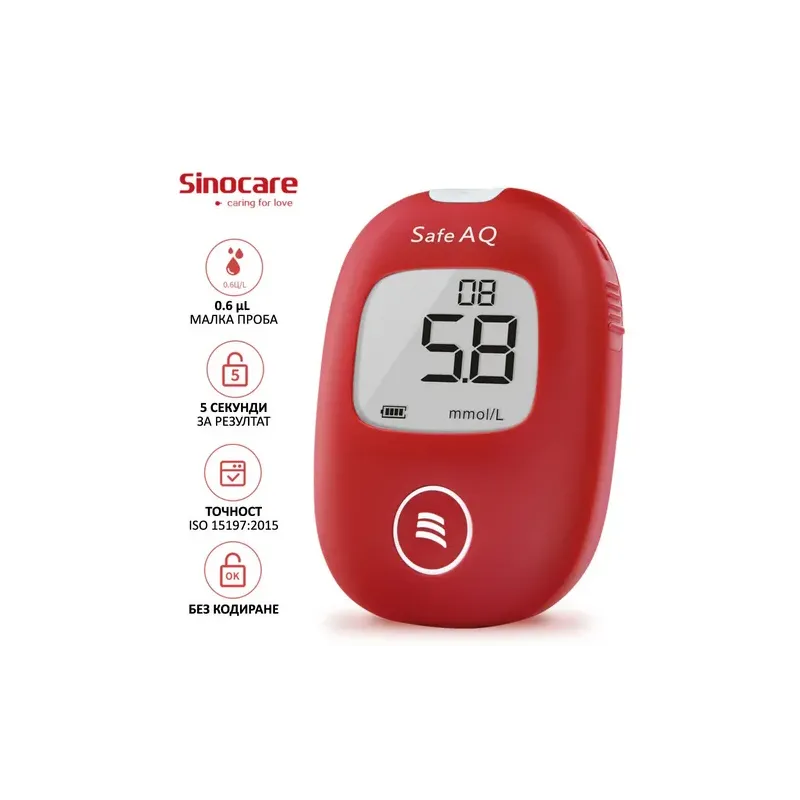 Глюкомер Sinocare Safe AQ Smart | etmedical.bg